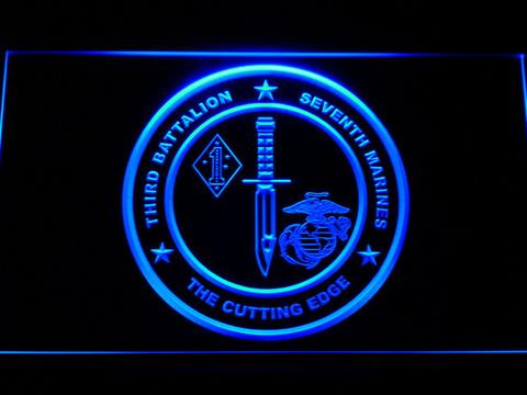 US Marine Corps 3rd Battalion 7th Marines LED Neon Sign